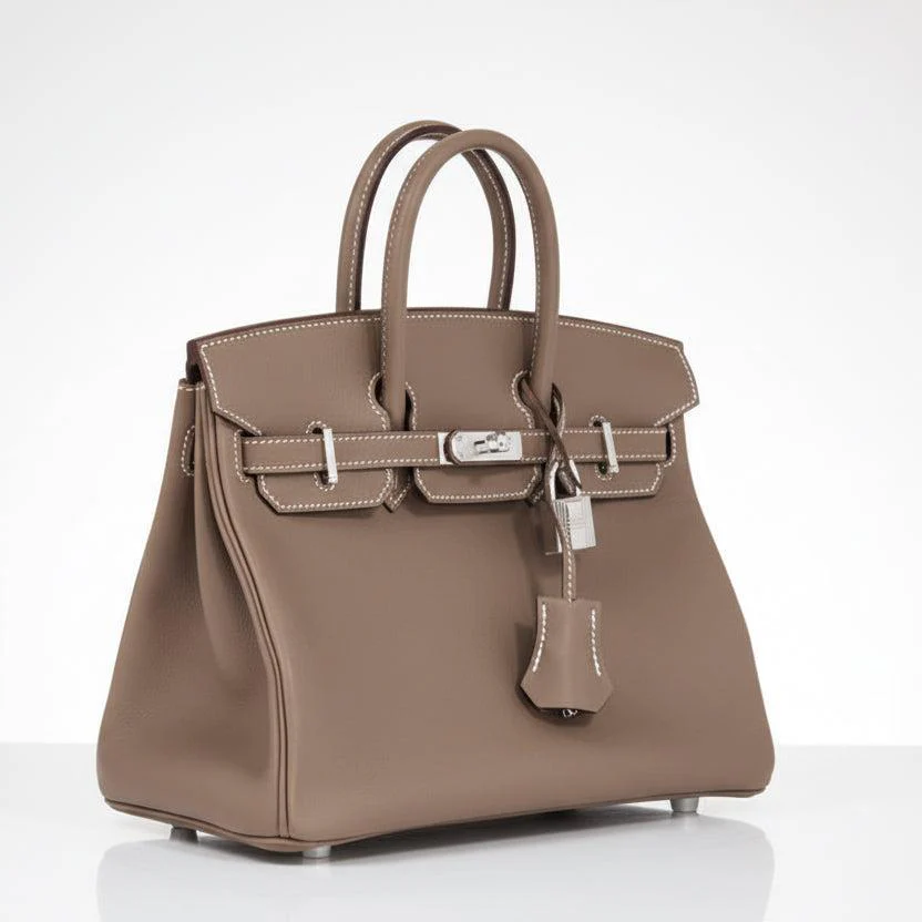 Hermès Birkin 25 Etoupe Swift Palladium Hardware