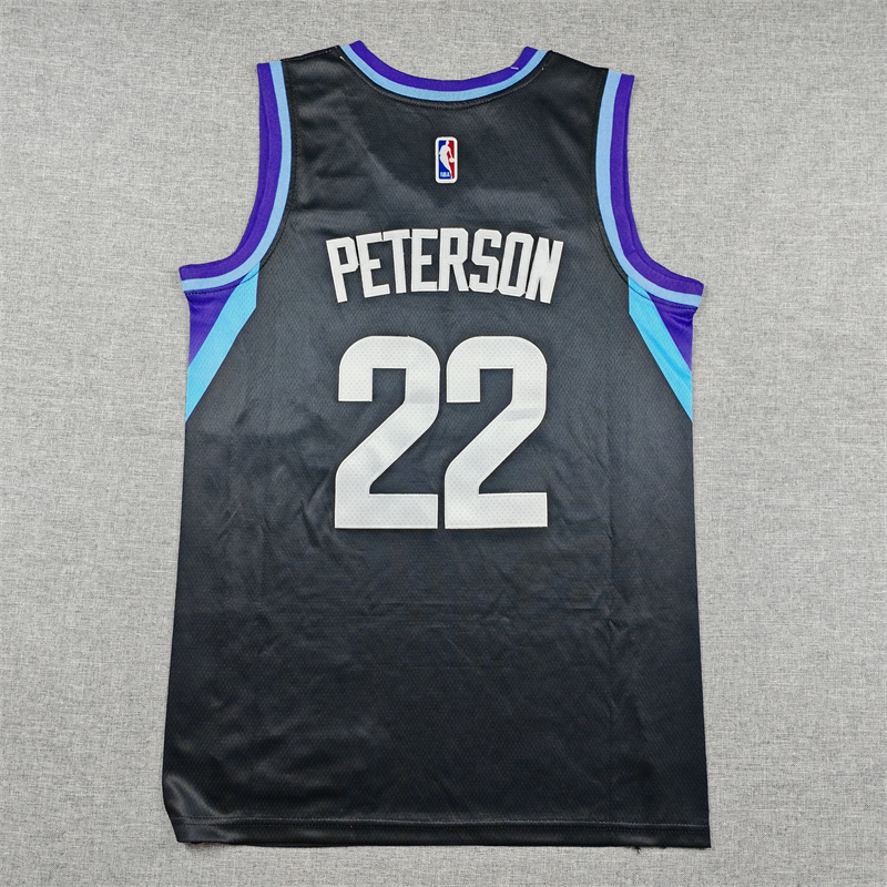 Men's Utah Jazz Darryn Peterson #22 Black Swingman Jersey - Statement Edition