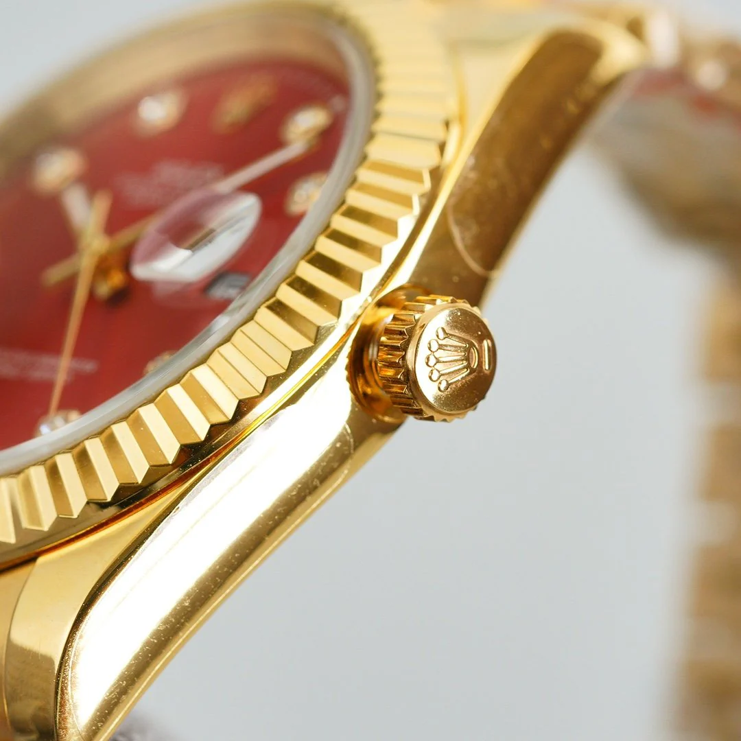 DATEJUST 41MM GOLD RED DIAL JUBILEE BRACELET