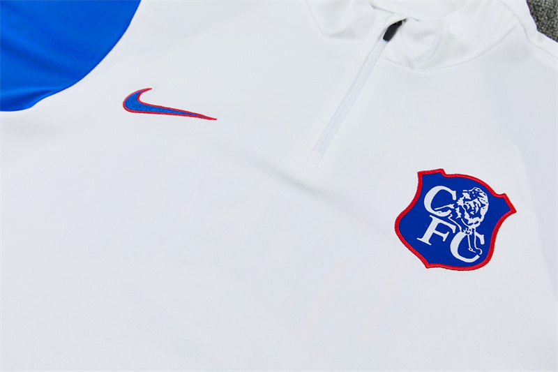 Chelsea 26/27 Half Zipper Training Suit - White 5