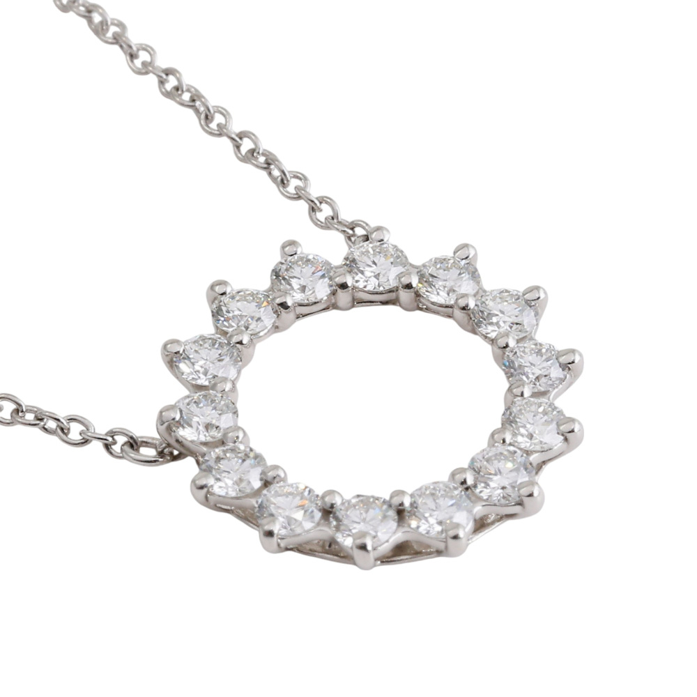 Tiffany & Co. Open Circle Necklace Platinum Diamond 60007189