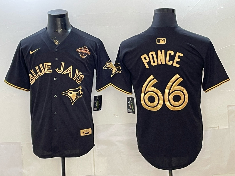 Men's Toronto Blue Jays Cody Ponce #66 Black Limited Player Jersey