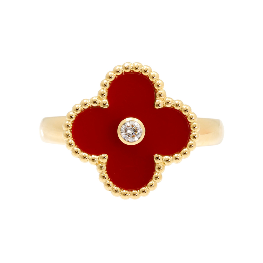 Van Cleef & Arpels Vintage Alhambra Ring 18K Yellow Gold VCARD40800