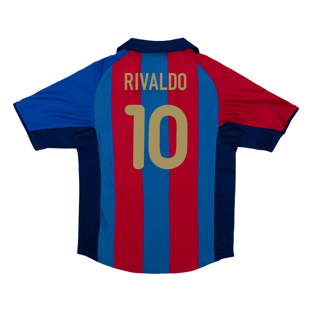 Retro Soccer Jersey RIVALDO #10 Barcelona Home 2001/02