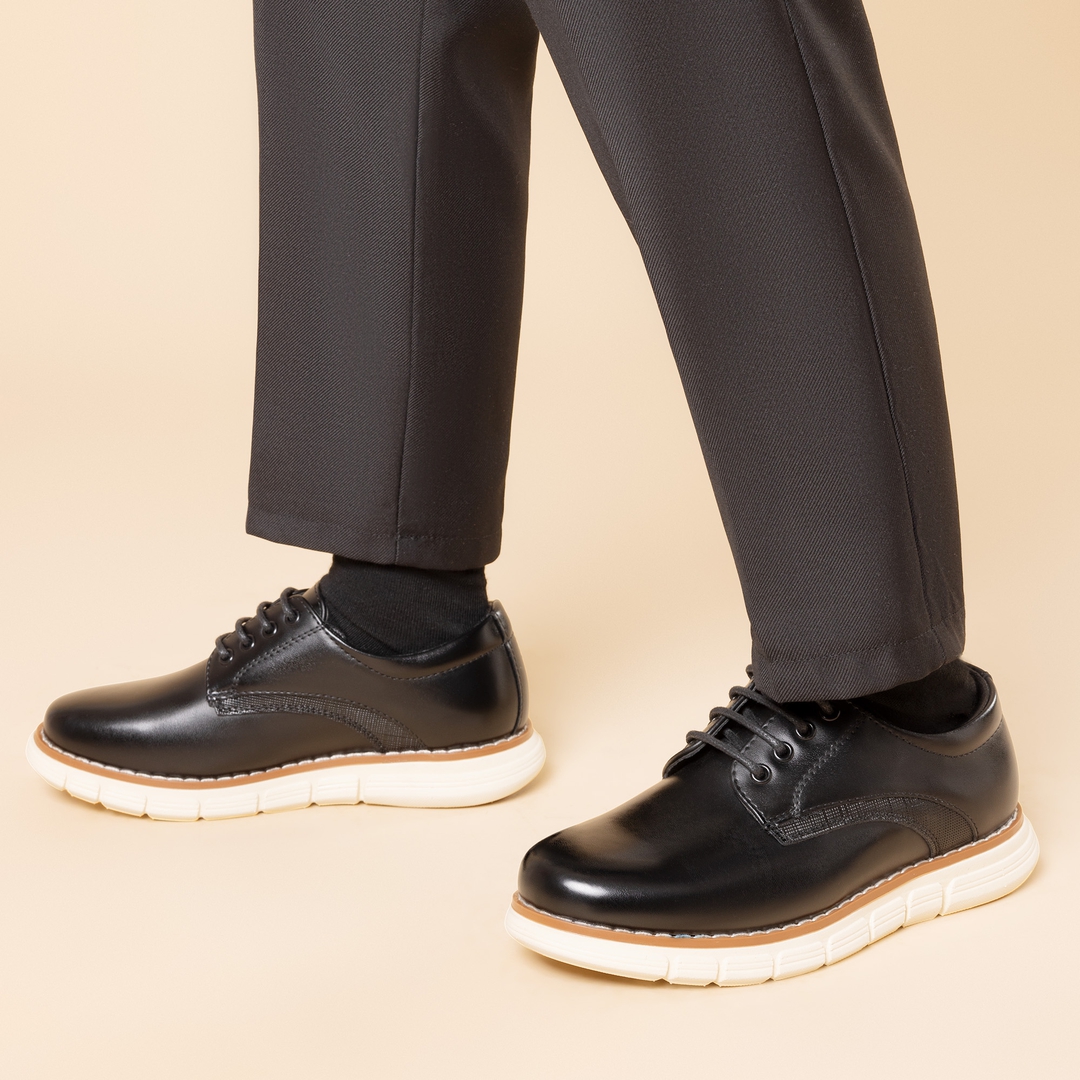 [CrossFlex CrestKids] Boys' Non-Slip Oxford Dress Sneakers