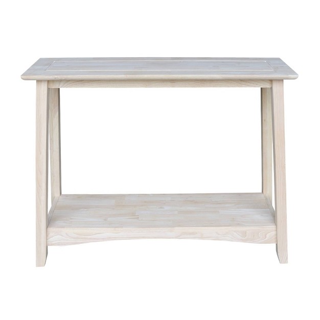 Shaker Console Table Unfinished International Concepts