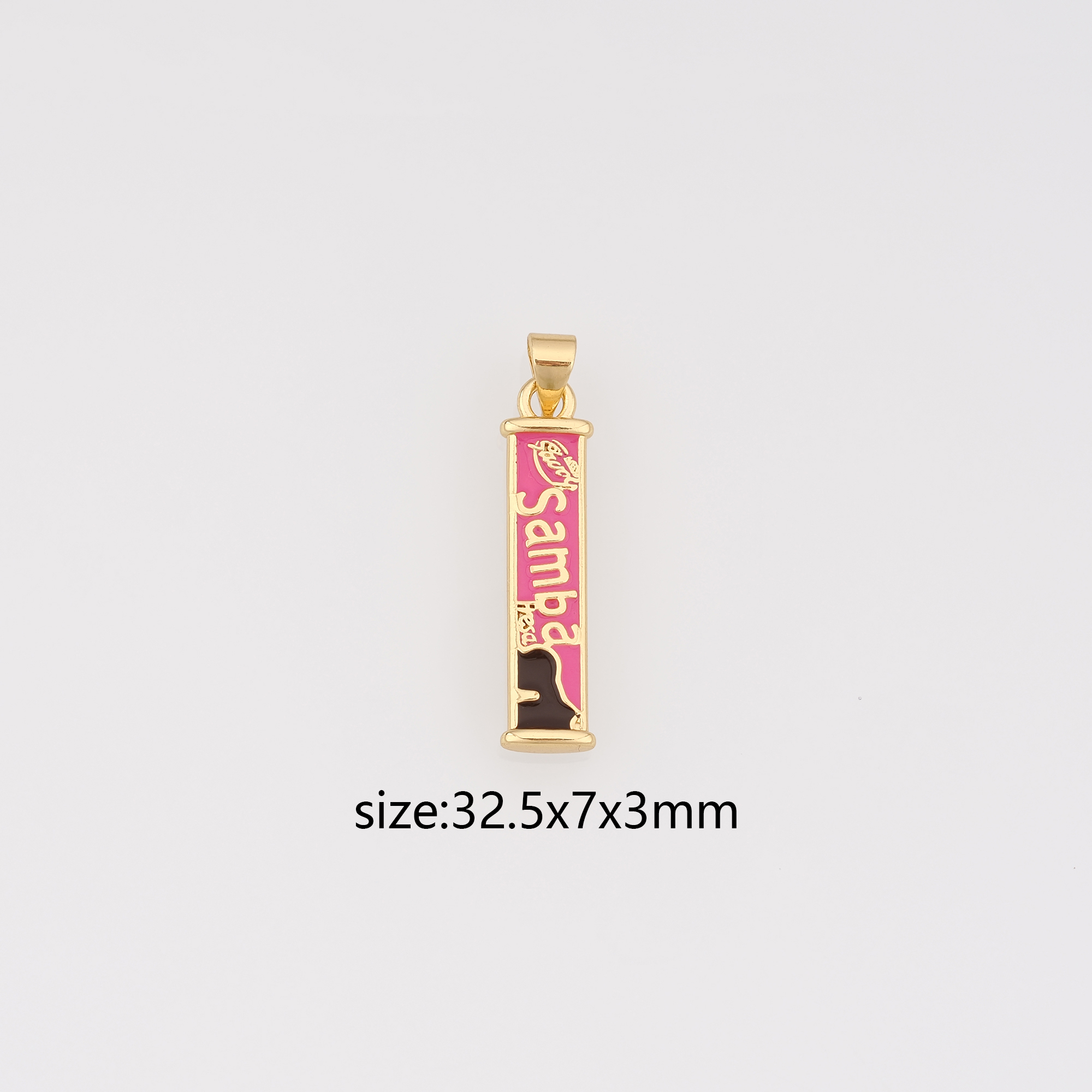18K Gold Filled Chocolate Pendant,Enamel Chocolate Charm Earrings Necklace for DIY Jewelry Making Supply