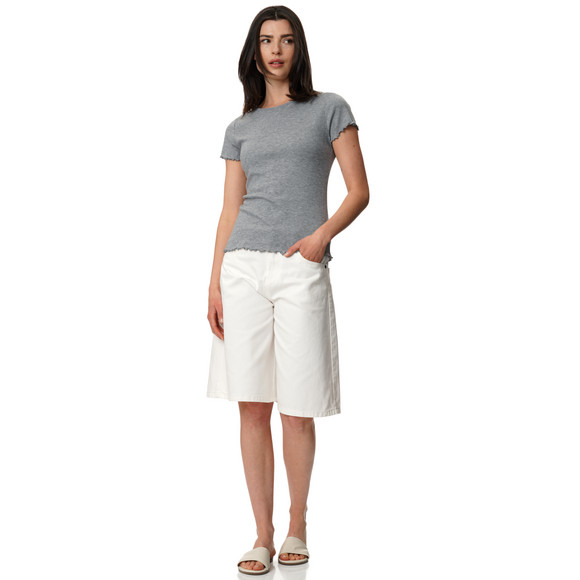 Gina Collection Damen T-Shirt mit Ringelsaum