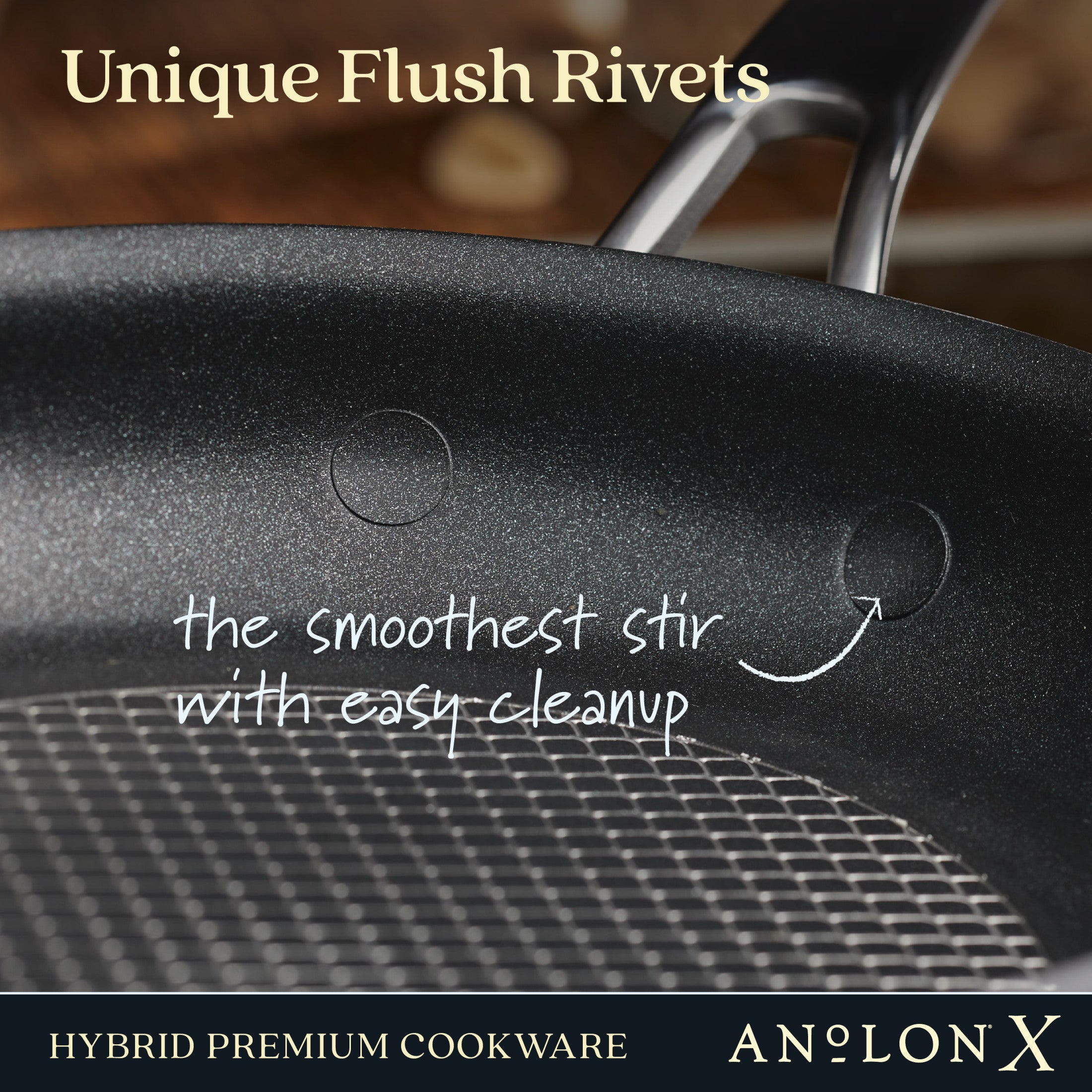 Anolon X Hybrid Nonstick Induction Frying Pan Twin Pack Set, 2-Piece, Super Dark Gray