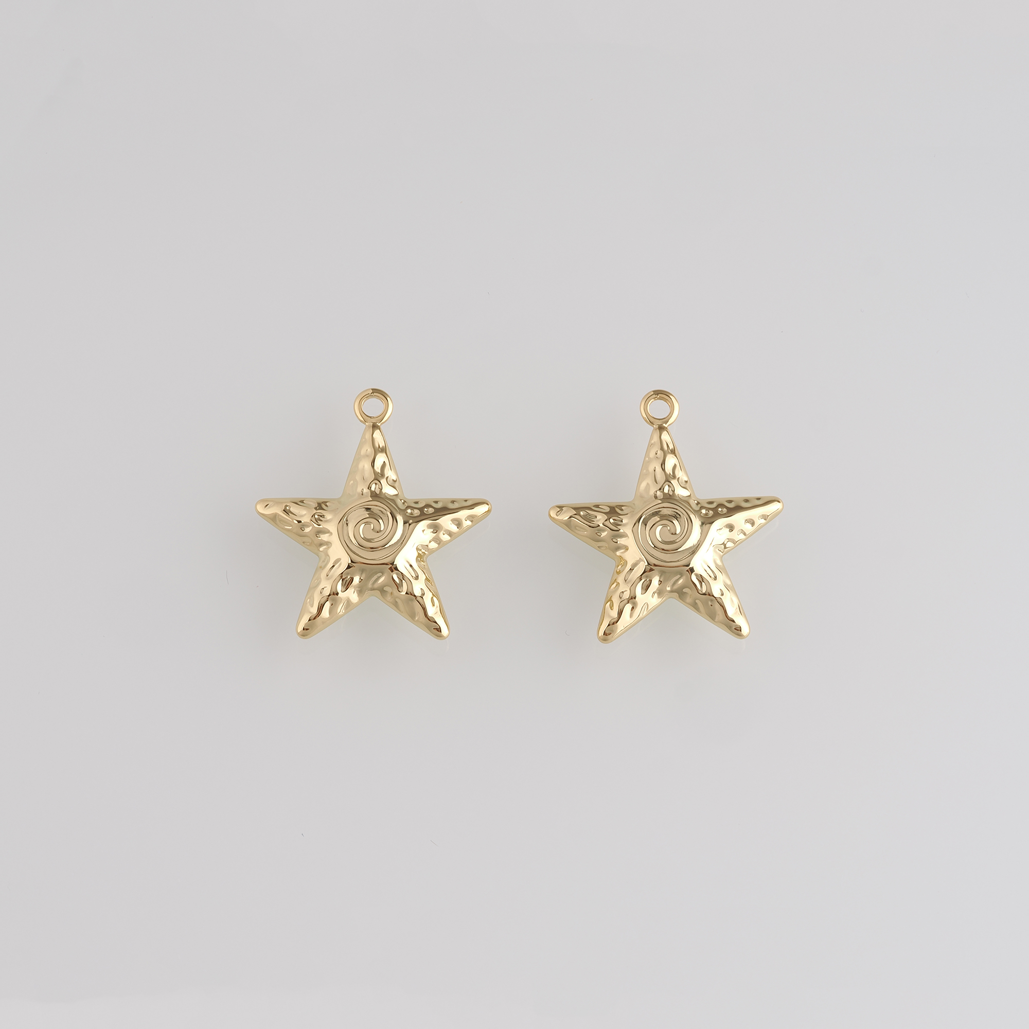 18K Gold Filled Star Pendant,Celestial Charm Earrings Necklace for DIY Jewelry Making Supply