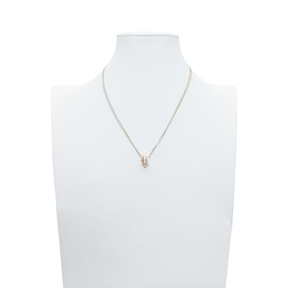 Cartier Love Necklace 18K White Gold & 18K Rose Gold Diamond B7219700
