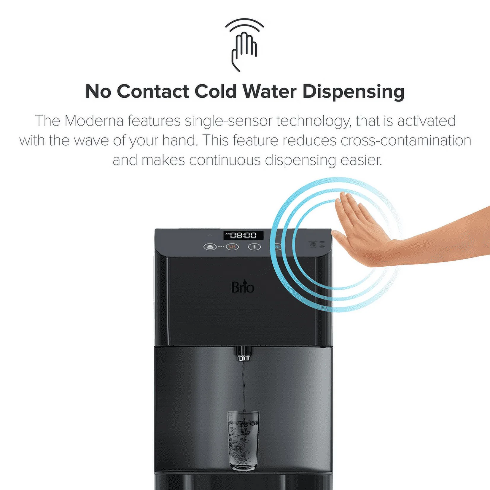 Brio Moderna Touch-Less Bottom Load Water Cooler CLBL720SCXBLK