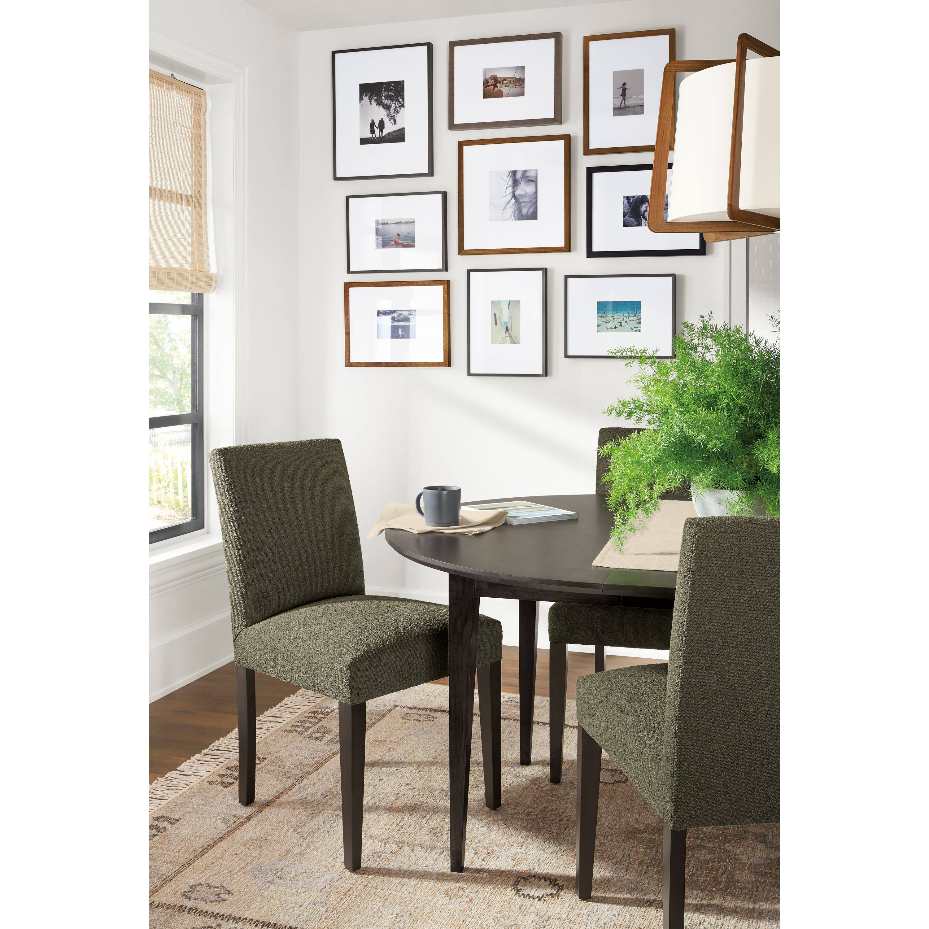 Room u0026 Board | Modern Peyton Side Chair in Flint Oatmeal w/ Charcoal Legs Brown Grey - Fade-resistant Fabric