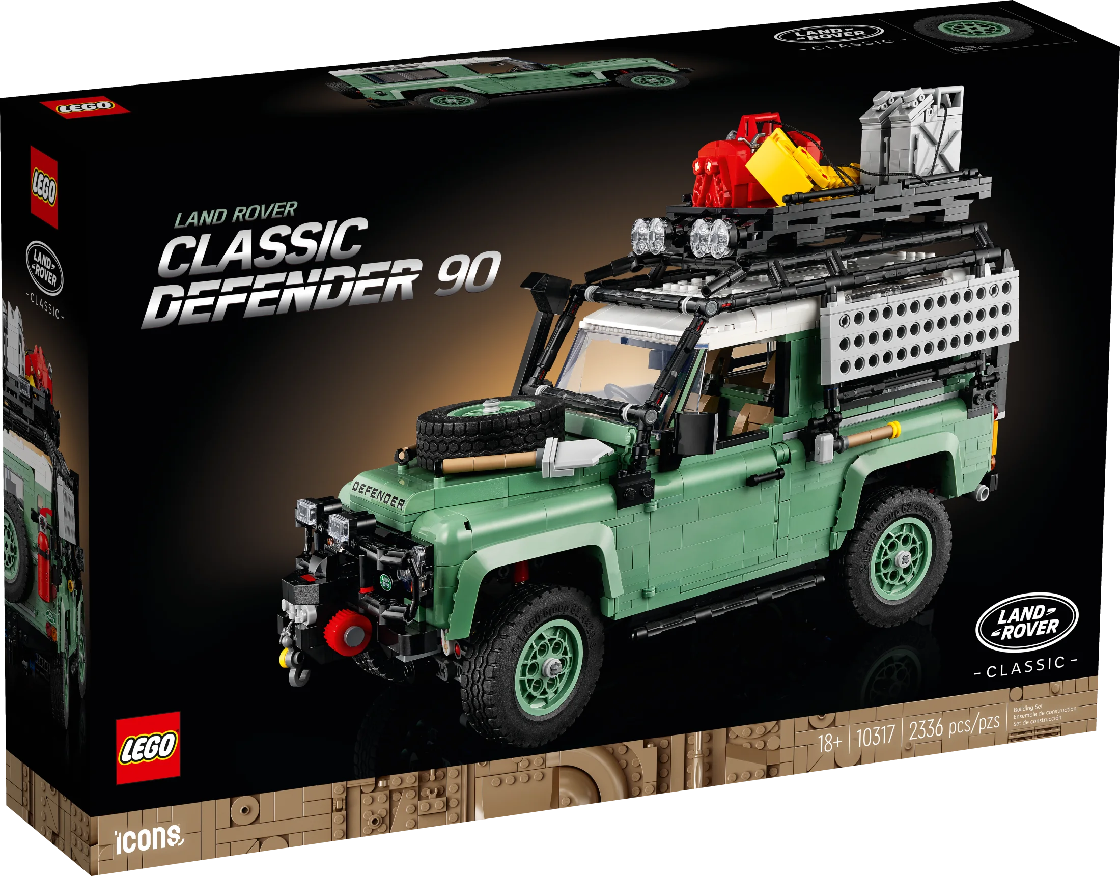 LEGO Icons Land Rover Classic Defender 90 10317 Model Car Building Set for Adults and Classic Car Lovers, this Immersive Project based on an Off-Road Icon Makes a Great Graduation Gift for Him or Her