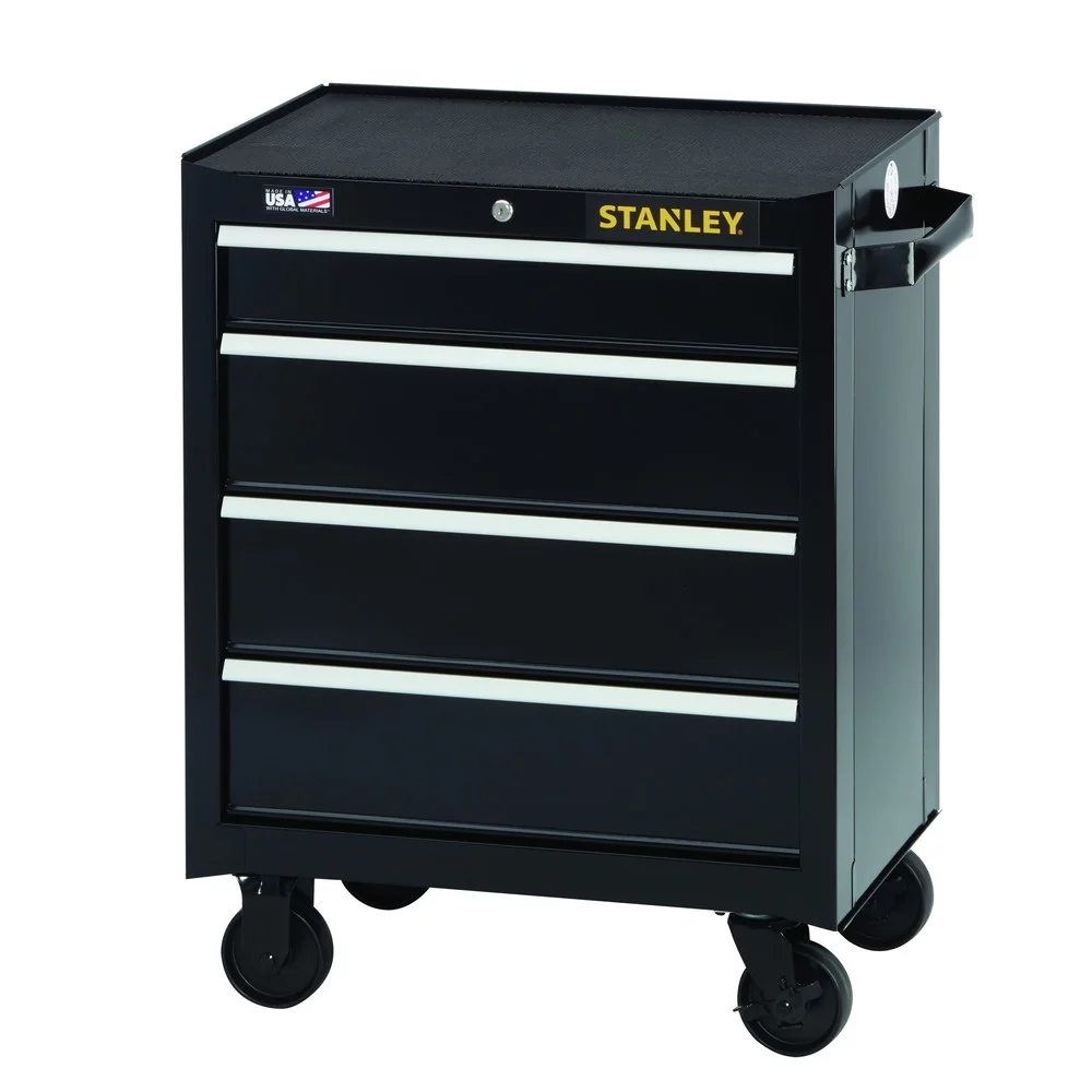 Stanley STST22744BK 300 Series 26 in. x 18 in. x 34 in. 4 Drawer Rolling Tool Cabinet – Black