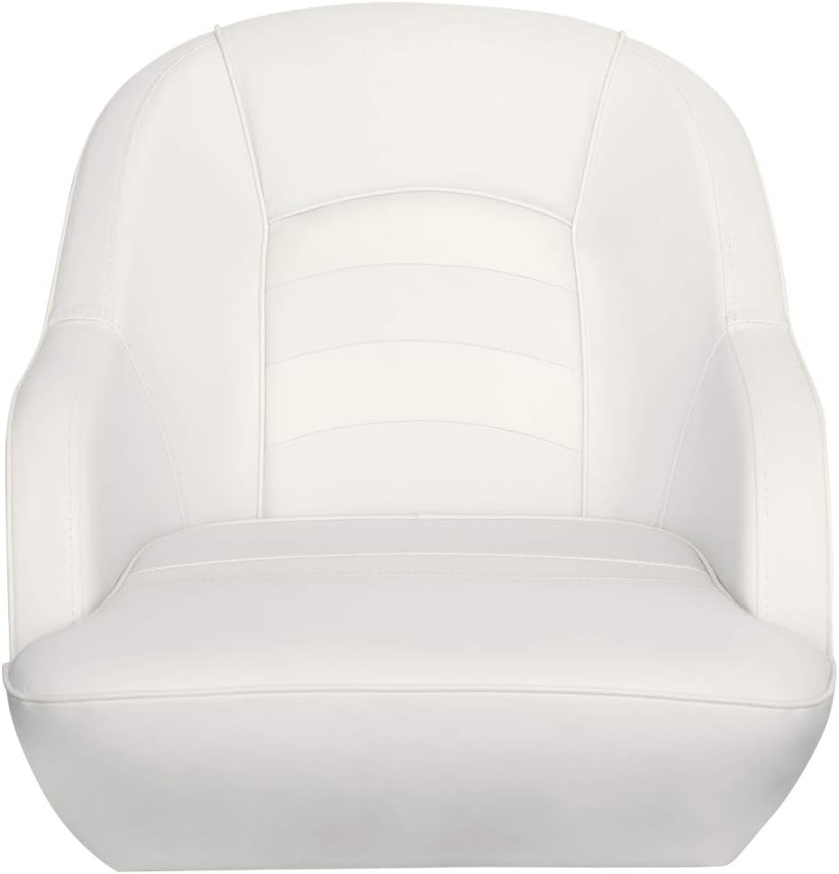 Bucket Pontoon Boat Seat (White/Blue)