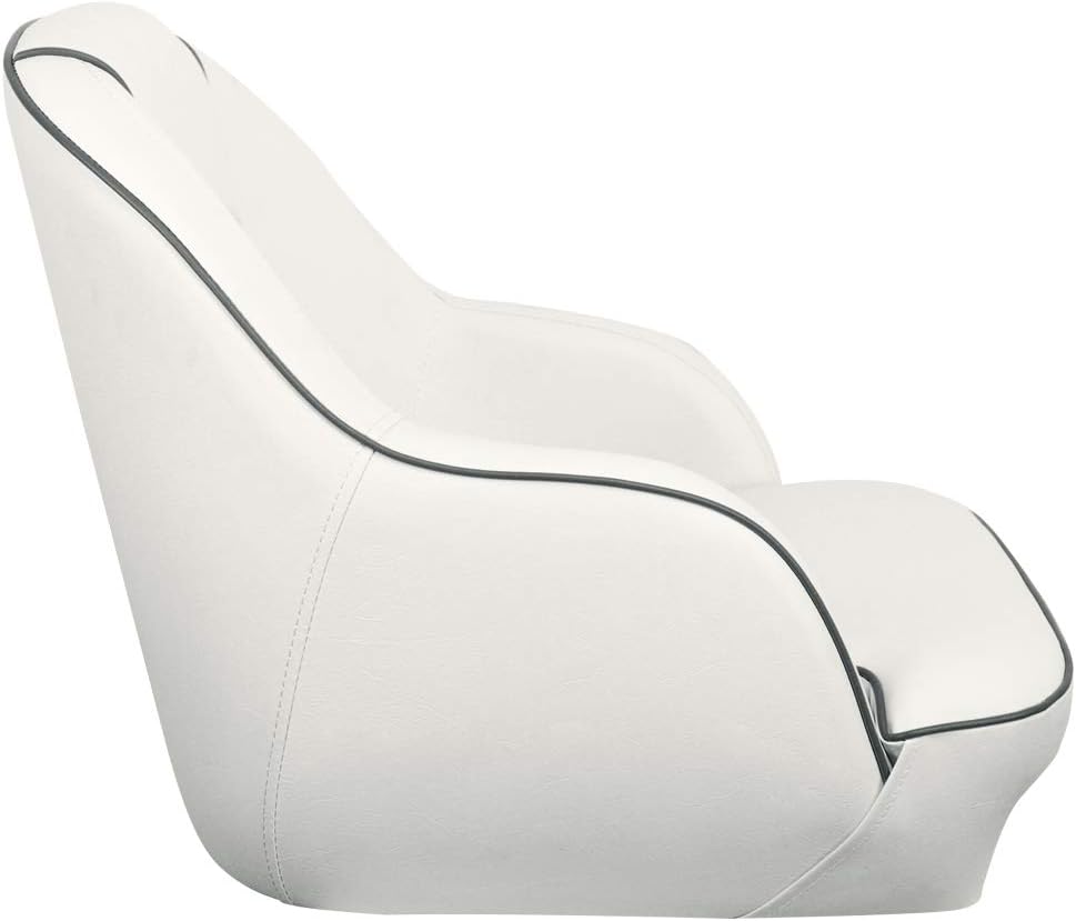 Bucket Pontoon Boat Seat (White/Blue)