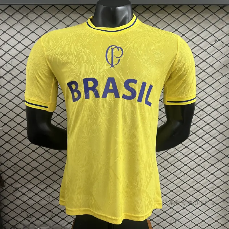 Player Version Masculino 26-27 Corinthians Training Jersey Yellow S-3XL