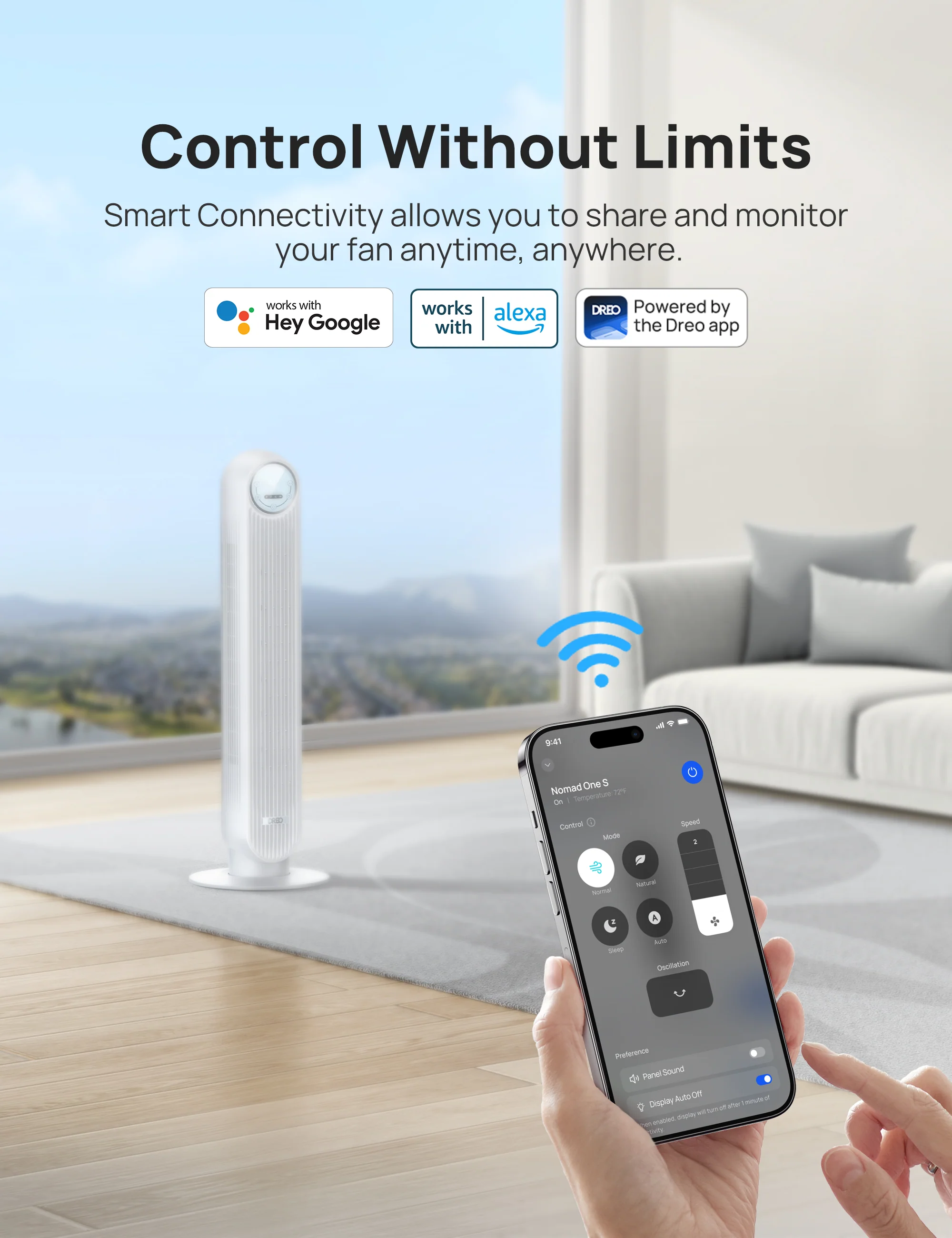 Smart Tower Fan Nomad One S 24ft/s
