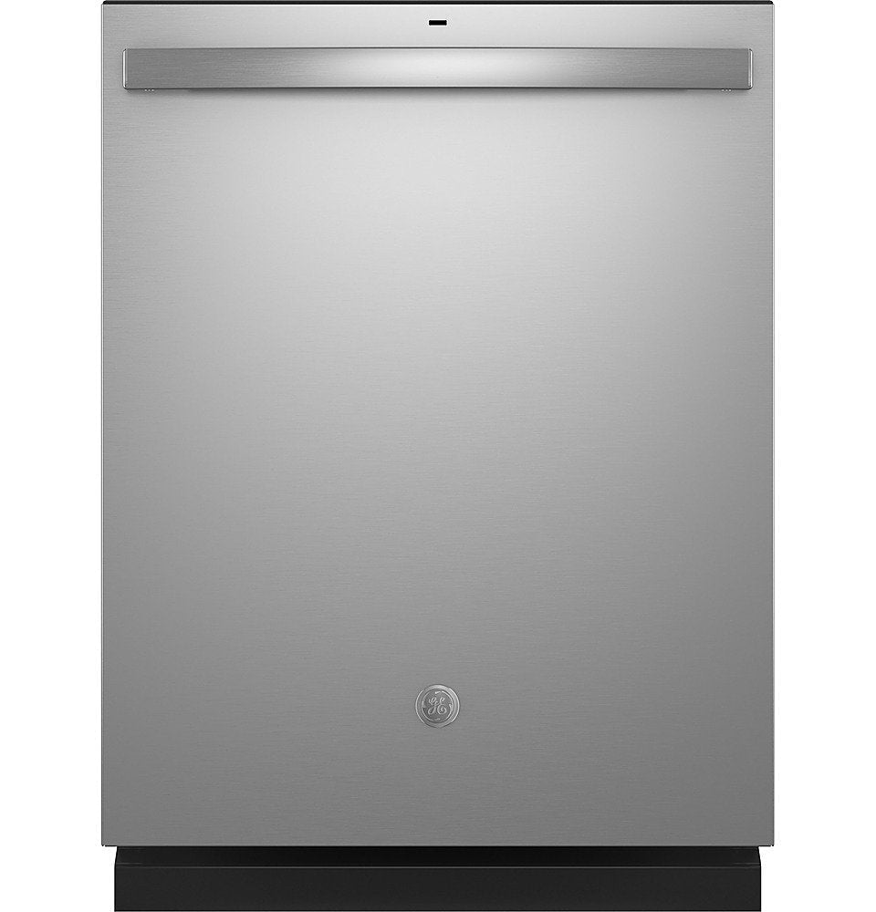 GE - Top Control Smart Built In Dishwasher with Sanitize Cycle and Dry Boost, 50 dBA - Stainless steel