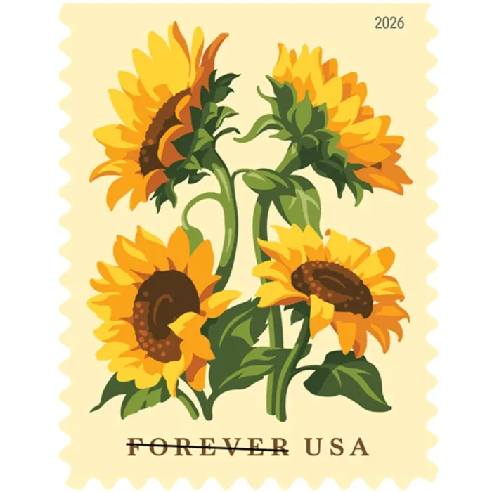 Sunflowers 2026- 5 Booklets / 100 Pcs
