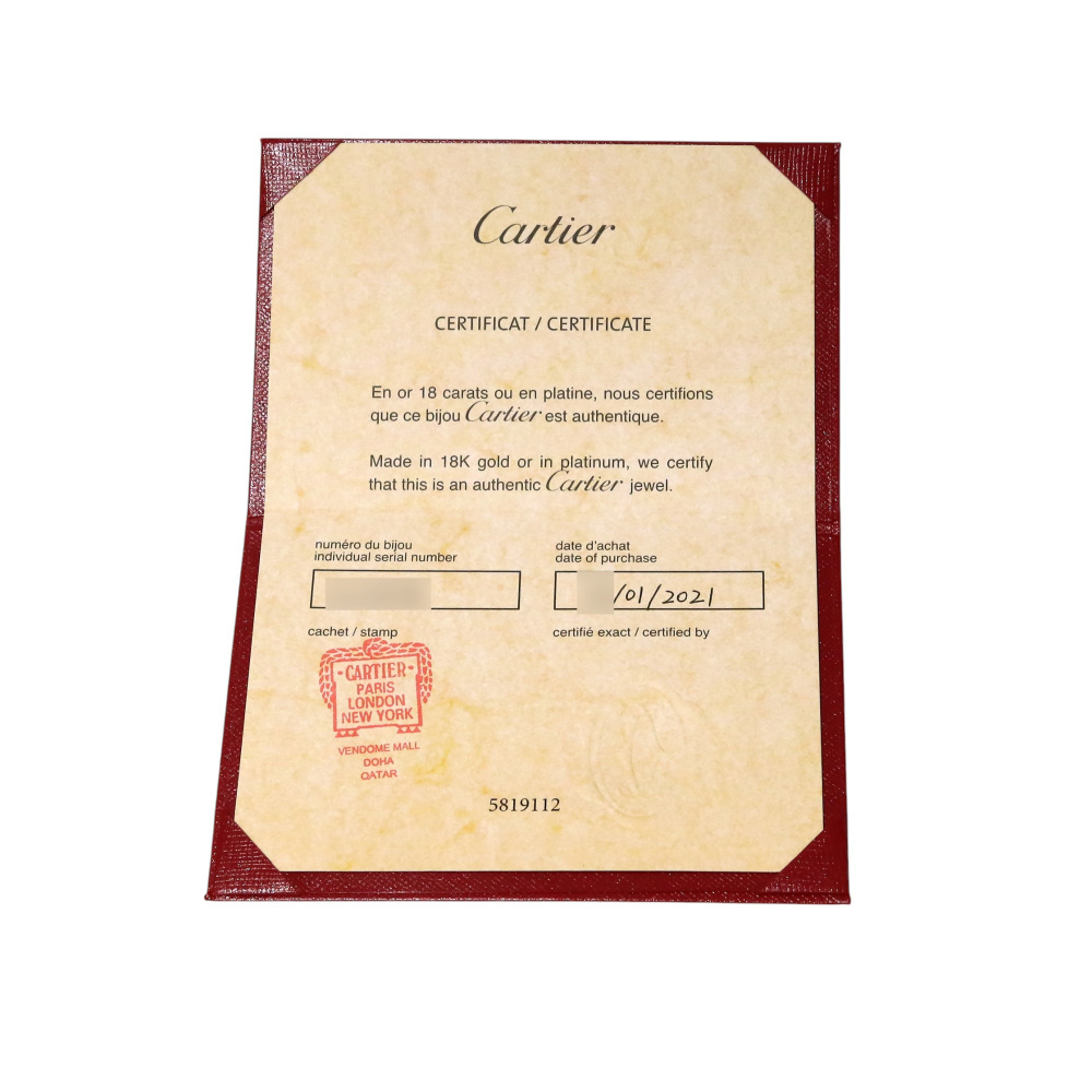 Cartier Juste un Clou Classic Model Diamond Bracelet 18K White Gold N6707300