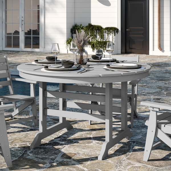 Commercial All Weather Adirondack Table and 4 Chairs with Cupholders