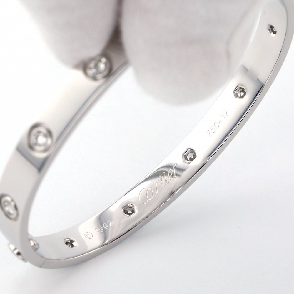 Cartier Love Full Diamond Bracelet 18K White Gold