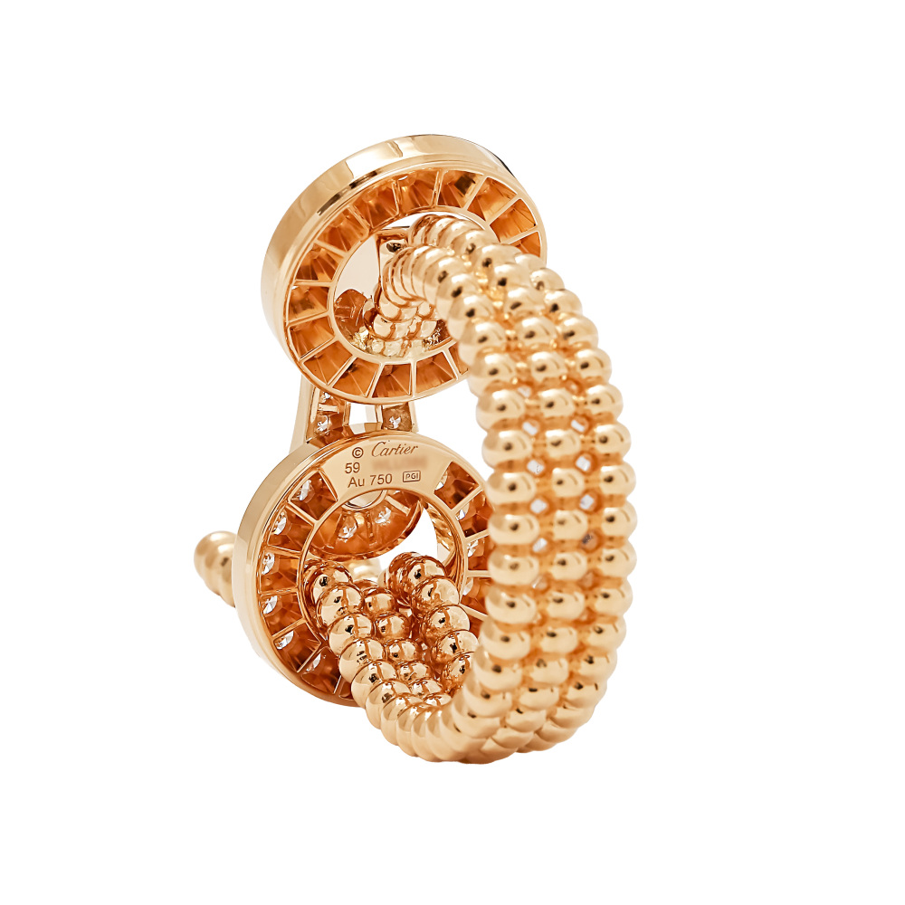 Cartier Agraf Ring 18K Rose Gold Diamond N4780800