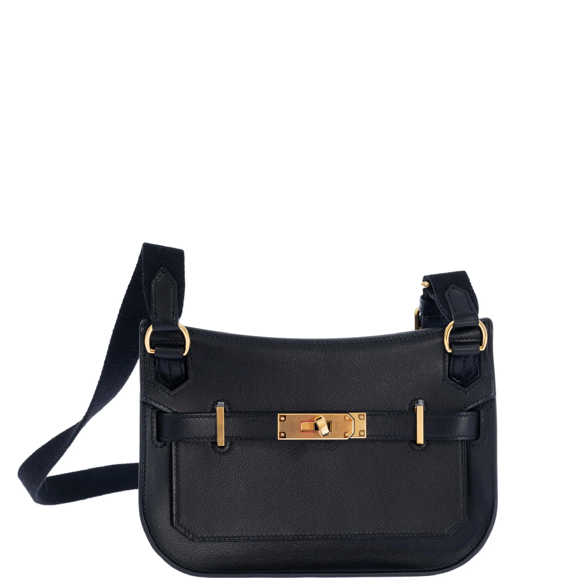 Hermès Mini Jypsiere Black Evercolor Gold Hardware
