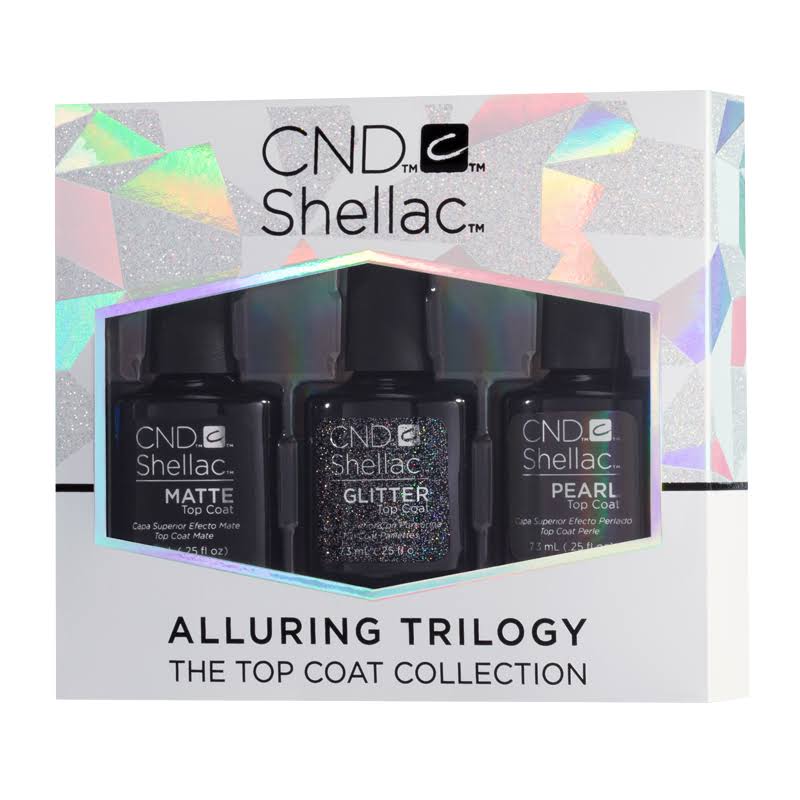CND Shellac The Top Coat Collection - Matte Glitter u0026 Pearl