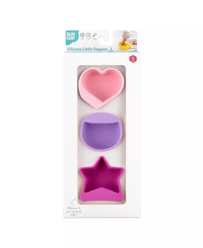Bumkins Baby Boys and Girls Silicone Little Dippers Combo Set, Pack of 3
