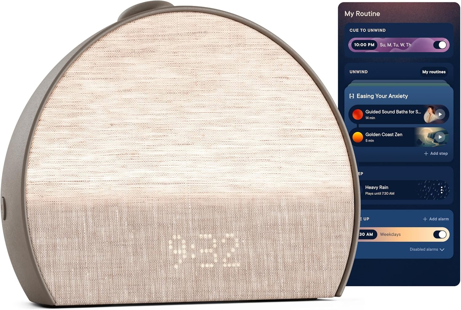Sunrise Alarm Clock, Sound Machine, Smart Light (Cocoa) – White Noise, Screen-Free Sleep Routine