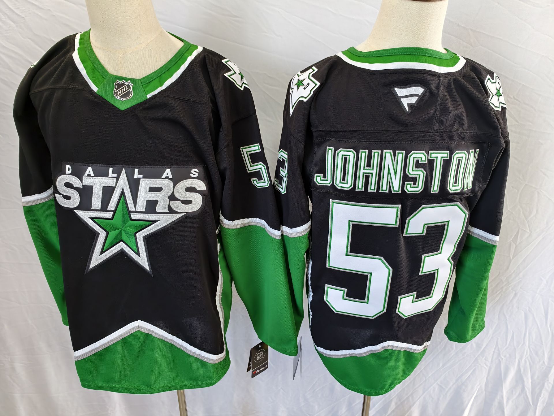 Men's Dallas Stars Wyatt Johnston #53 Fanatics Black Premium Player Jersey