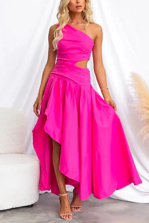 One Shoulder Cut Out Maxi DressClistos