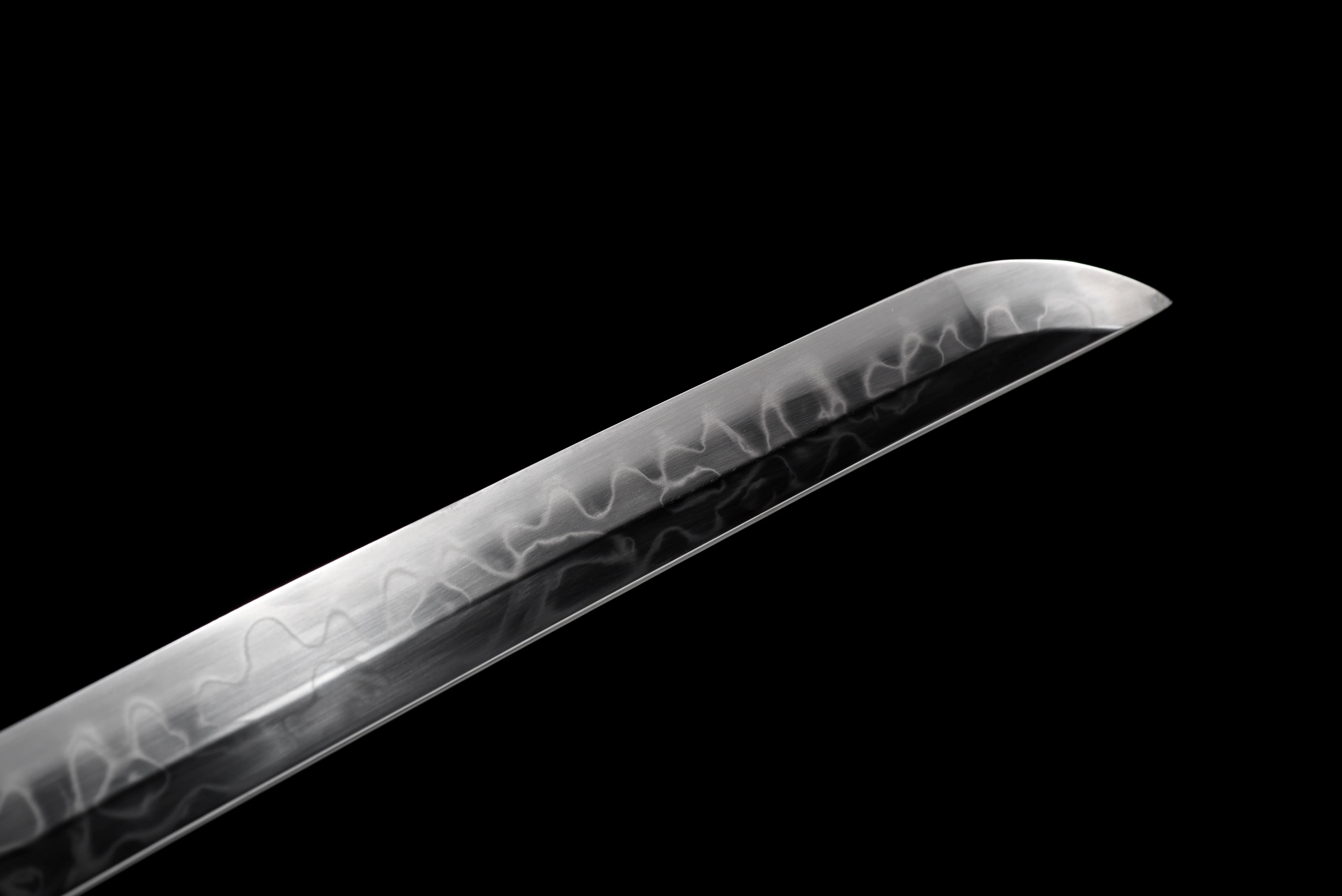 Blue Katana – T10 Clay Tempered Full Hamon (皆烧), Full Tang
