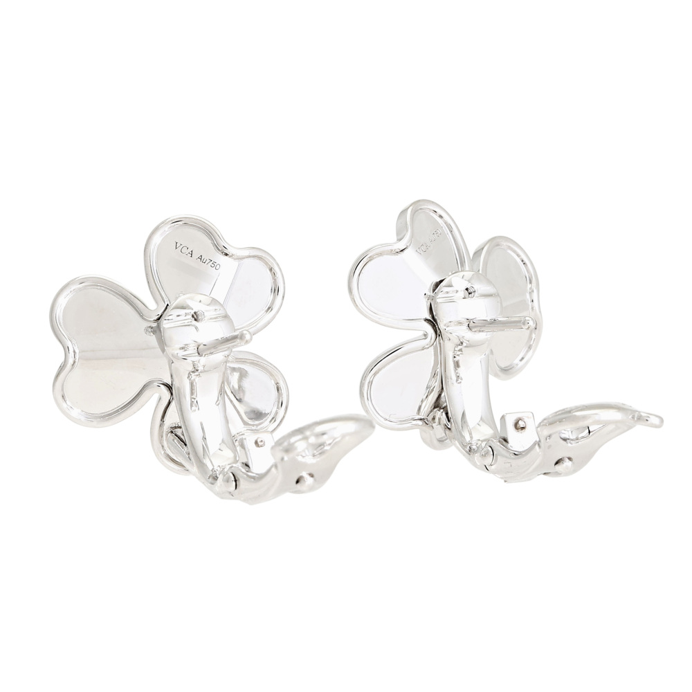 Van Cleef & Arpels Frivole Earrings 18K White Gold VCARD80200