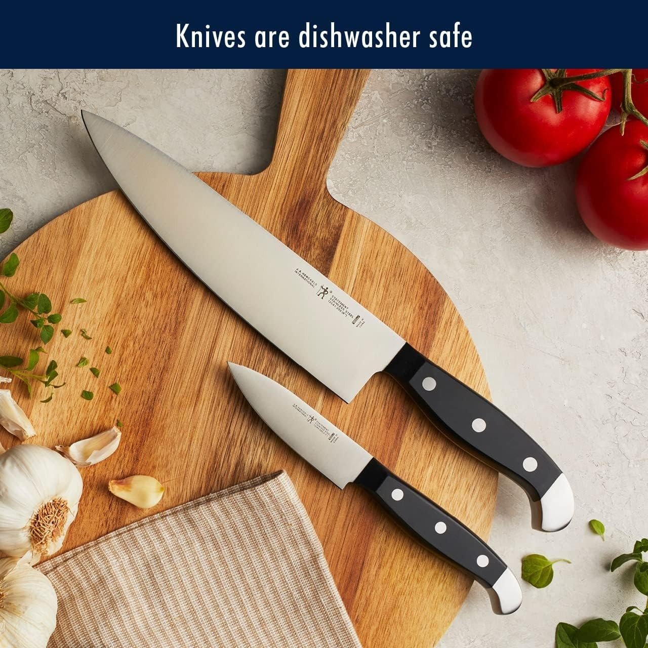 15-Piece Kitchen Knife Block Set German Engineered Stainless Steel Dishwasher Safe