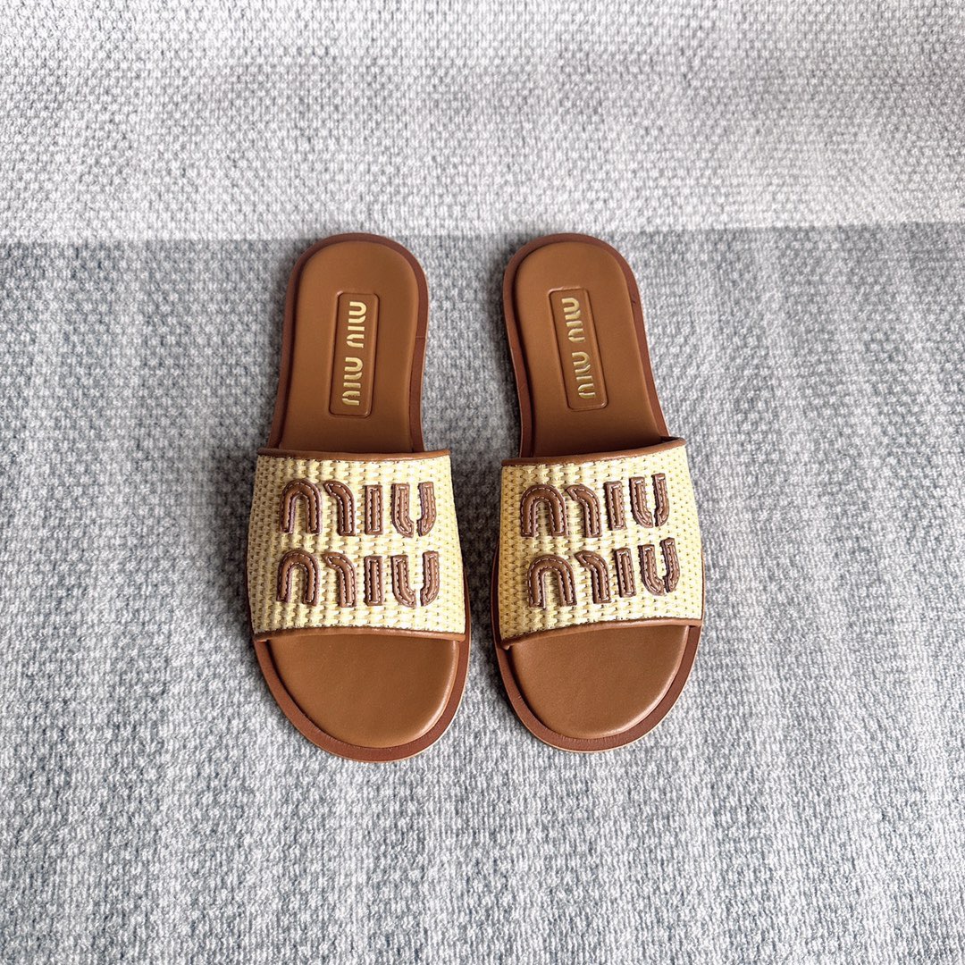MIUMIU woven sandals and slippers - cnluxepick