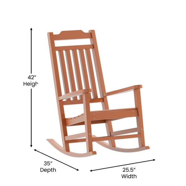 2 Pack AllWeather Faux Wood Rocking Chair