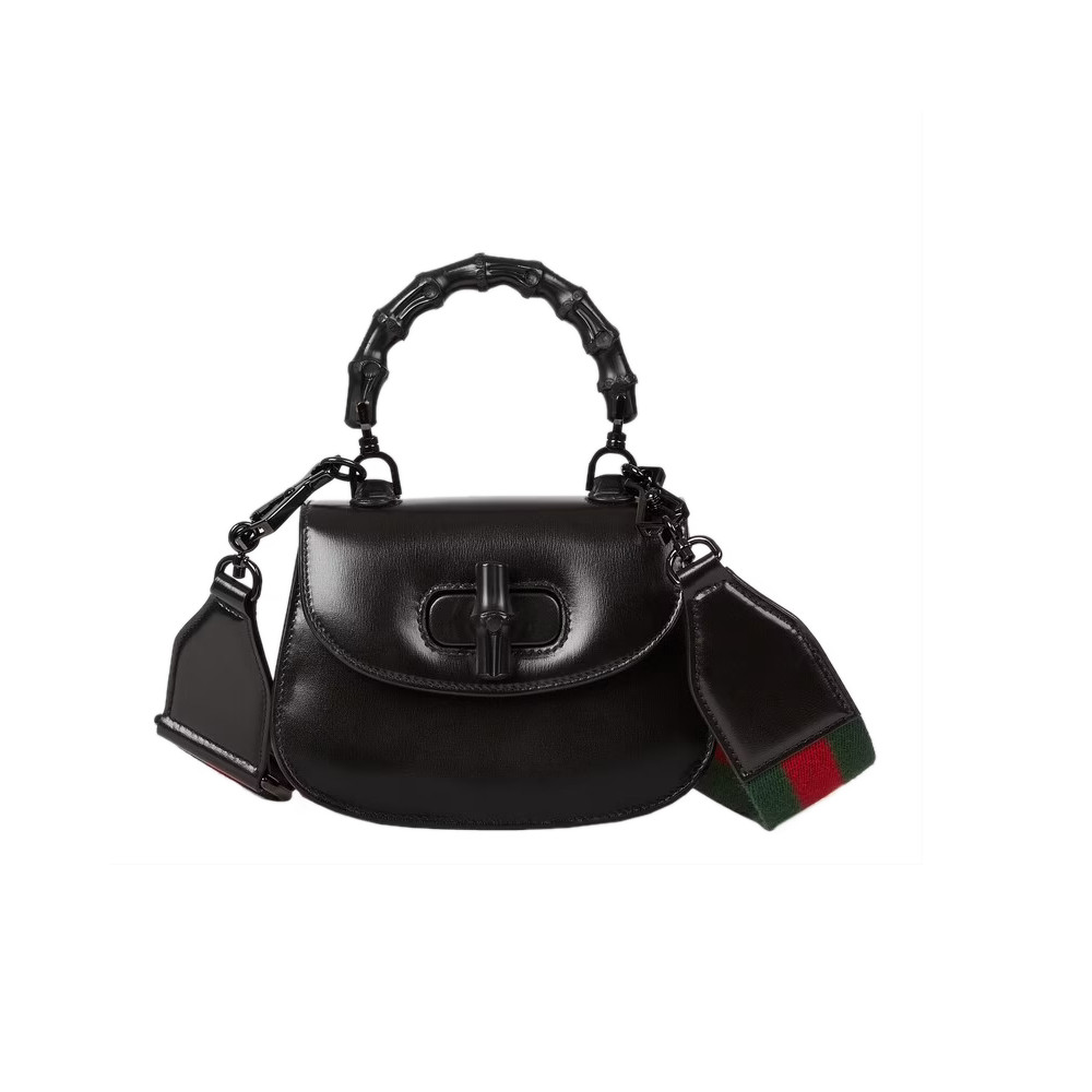 Gucci Mini Top Handle Bag with Bamboo Black