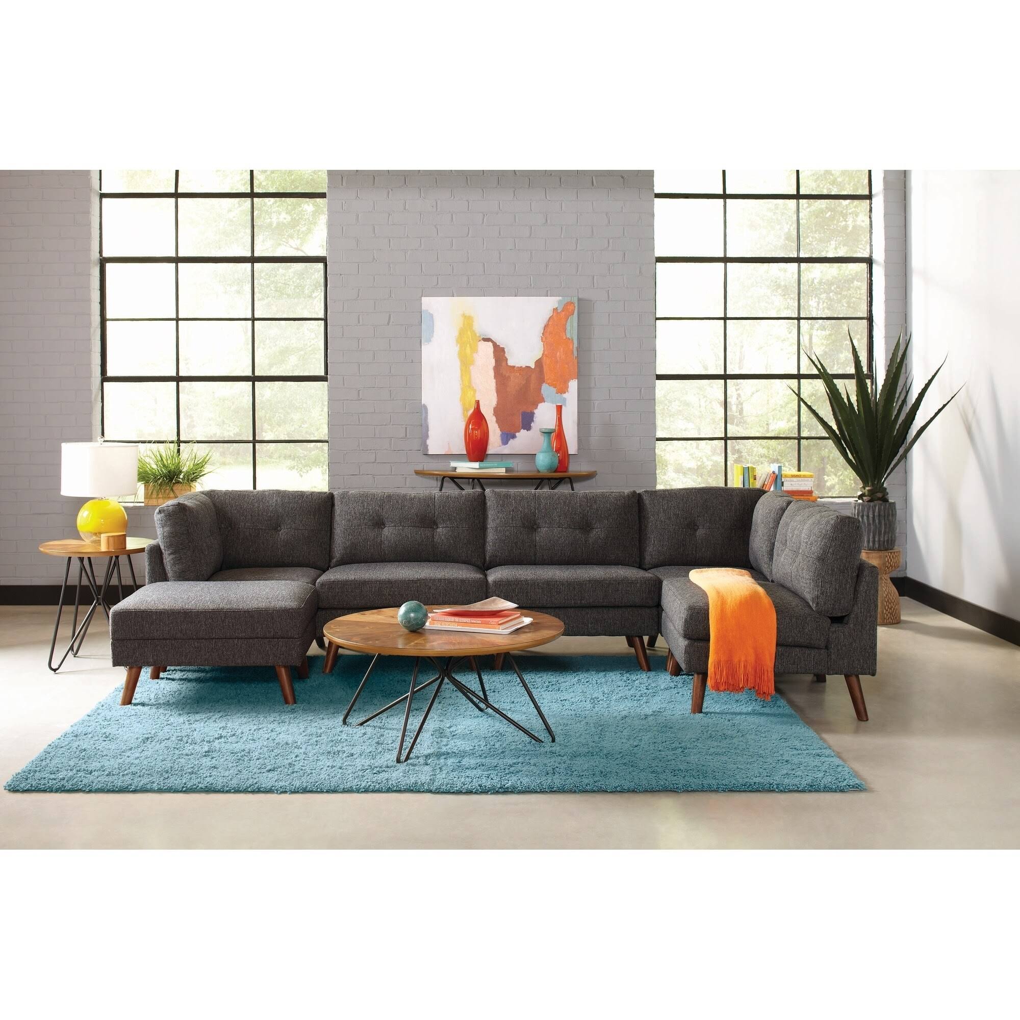 Coaster Churchill Dark Grey Rectangular Ottoman