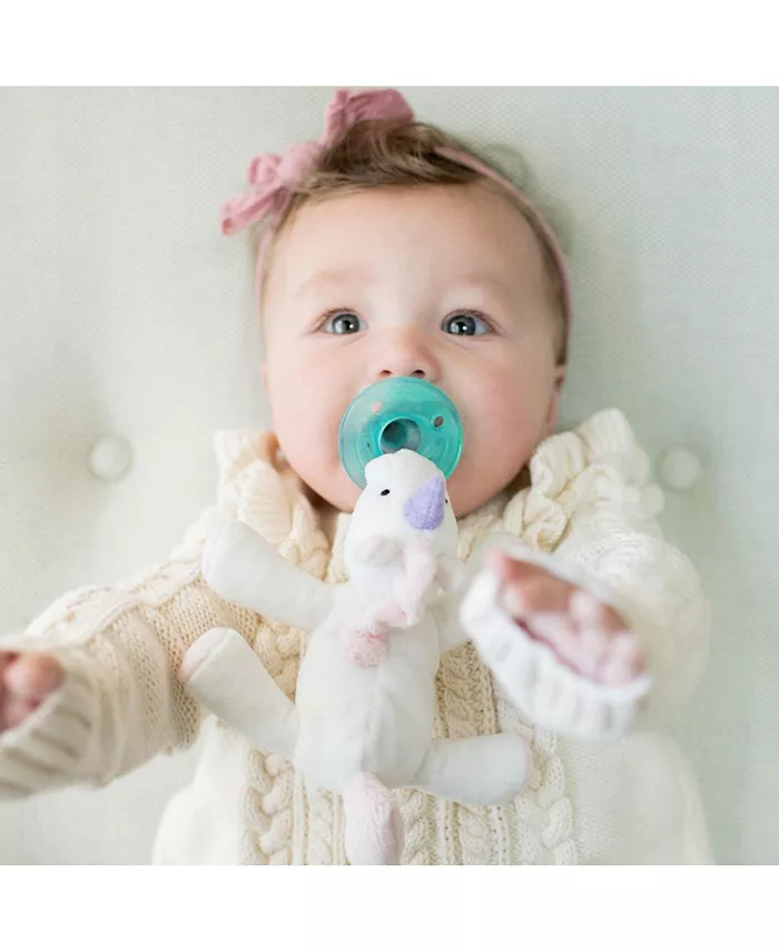 Wubbanub 0 to 6m Infant Pacifier - White Unicorn