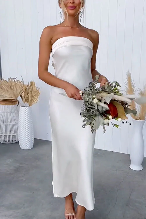 Backless Satin Maxi DressClistos