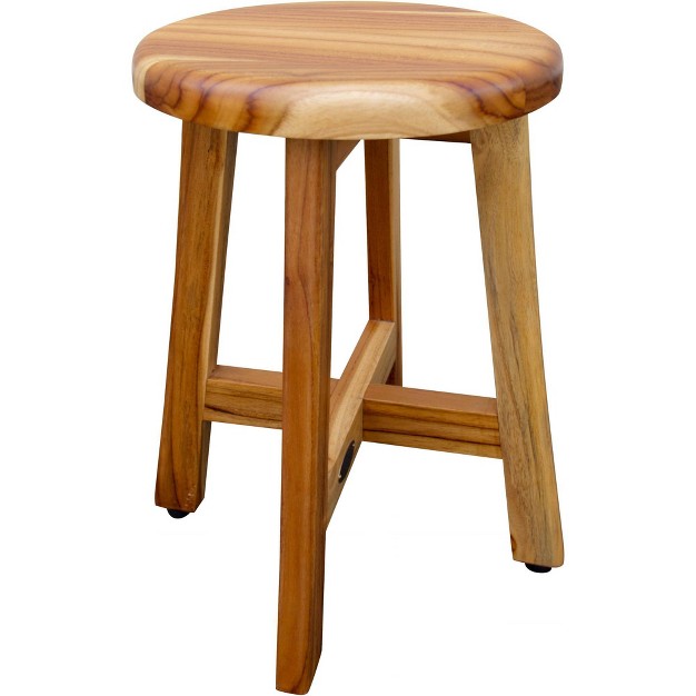 Shoji Ed910 Tall Teak Stool For Showers vanities Ecodecors