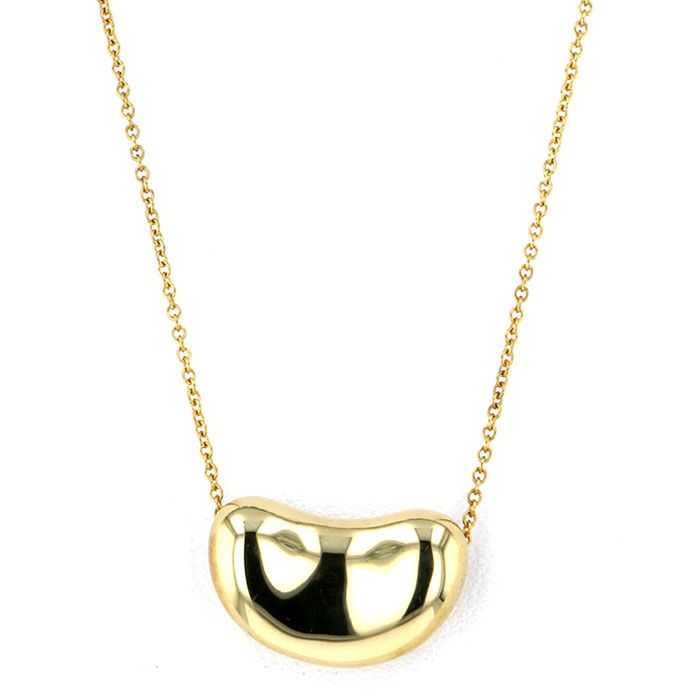 Tiffany & Co. Elsa Peretti Bean Necklace 18K Yellow Gold