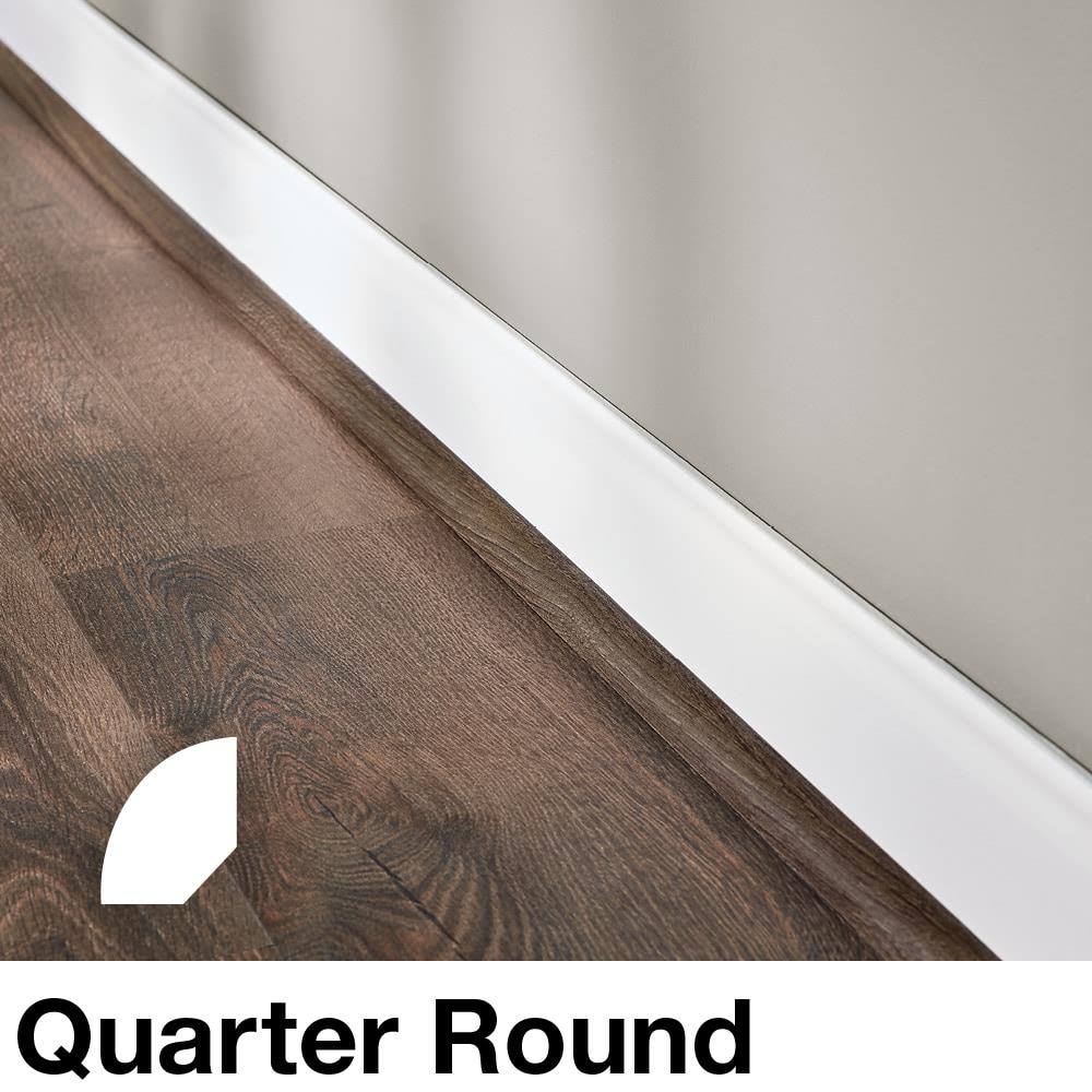 SimpleSolutions Landry Oak 0.75-in x 94.5-in MDF Floor Quarter Round in Gray | MG001620