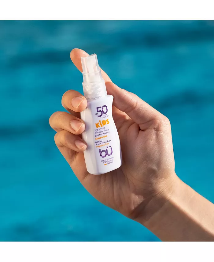 BU 3-Pack (1oz) KIDS SPF 50 Alcohol-Free Sunscreen Spray - Fragrance Free