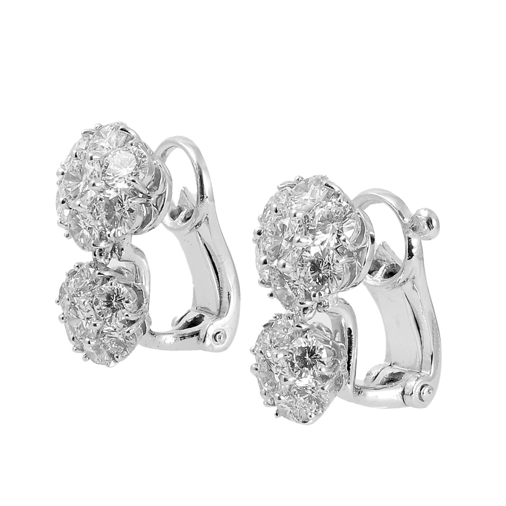 Van Cleef & Arpels Fleurette Earrings Platinum