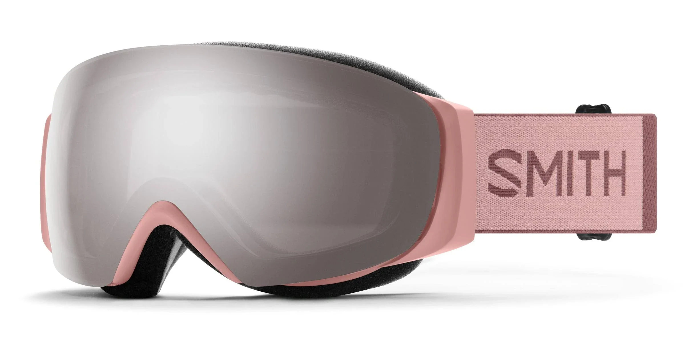 Smith I/O Mag S, White Chunky Knit / ChromaPop Everyday Rose Gold Mirror